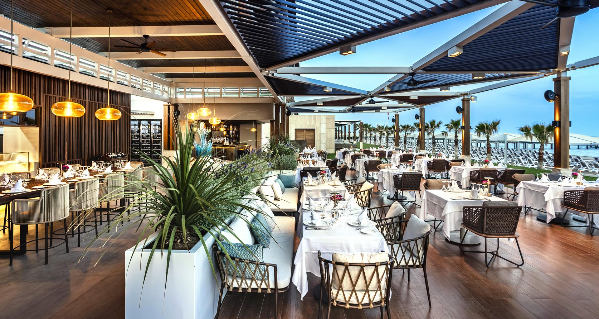 Calista Resort restoran masa düzeni